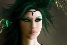 women paintings fantasy art green hair artwork butterflies Art HD Wallpaper